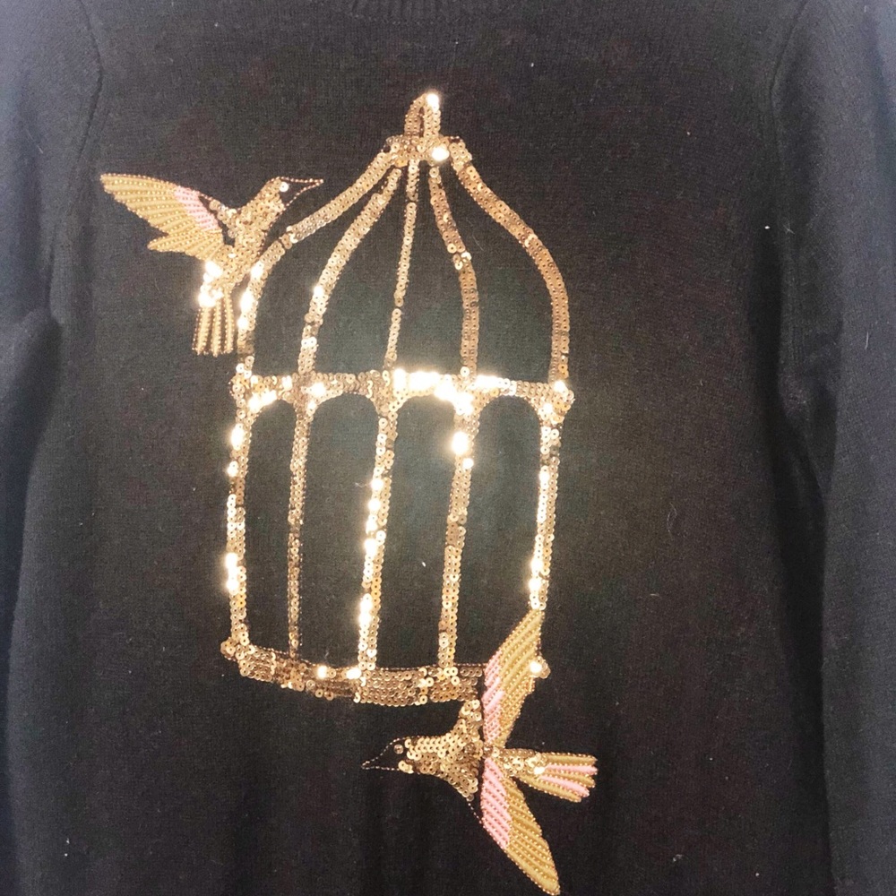 H&M Sequin Bird Cage Sweater - Picture 2 of 6